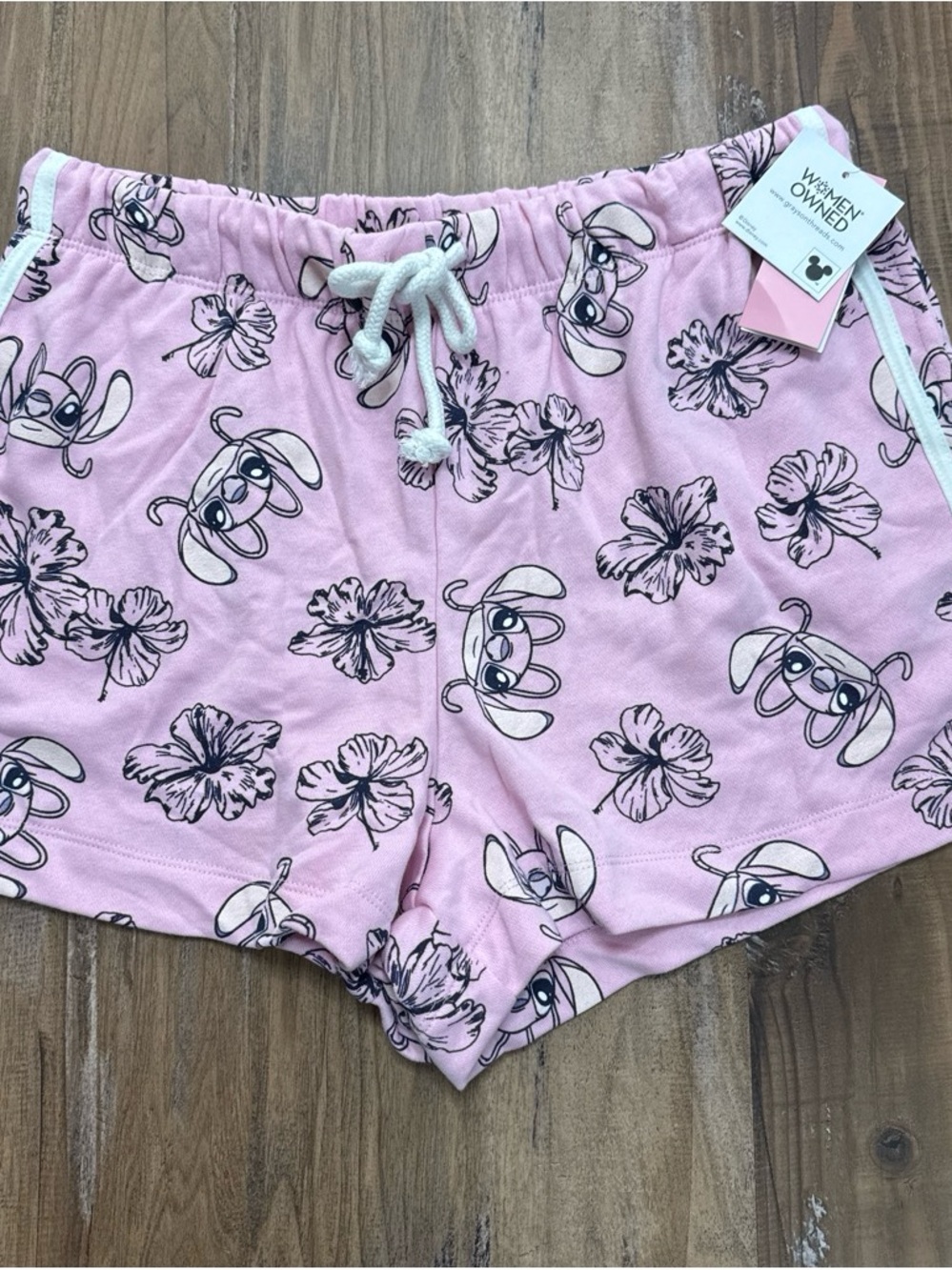 Women’s Pink Printed Stitch Shorts
